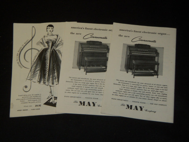 1953-1954 THE CLEVELAND ORCHESTRA PROGRAM LOT OF 3 - SIGNED - SENOFSKY - J 5344