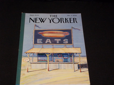 2012 DECEMBER 3 THE NEW YORKER MAGAZINE NICE ILLUSTRATED COVER - E 3244