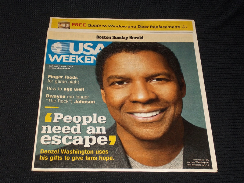 2010 JANUARY 8 BOSTON SUNDAY HERALD USA MAGAZINE - DENZEL WASHINGTON - E 5273