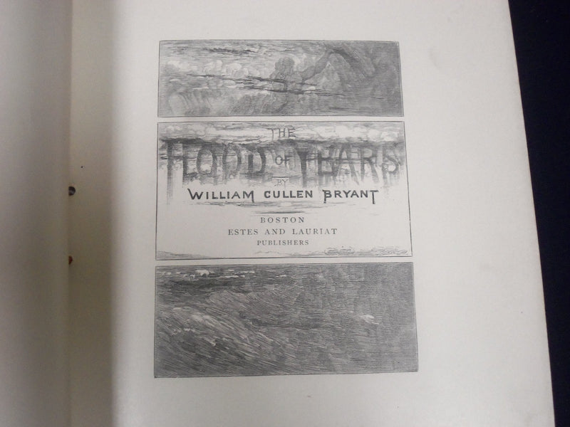 1877 THE FLOOD OF YEARS BOOK BY WILLIAM CULLEN BRYANT - ILLUSTRATIONS - J 1881