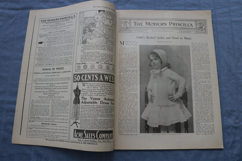 1911 NOV THE MODERN PRISCILLA MAGAZINE - ILLUSTRATIONS, STORIES & ADS - SP 4782G