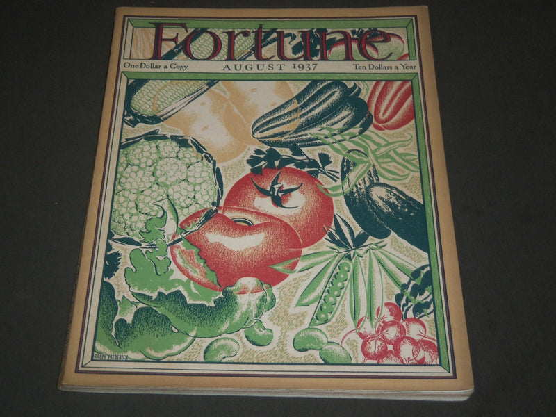 1937 AUGUST FORTUNE MAGAZINE - GREAT COVER & ADS - F 165