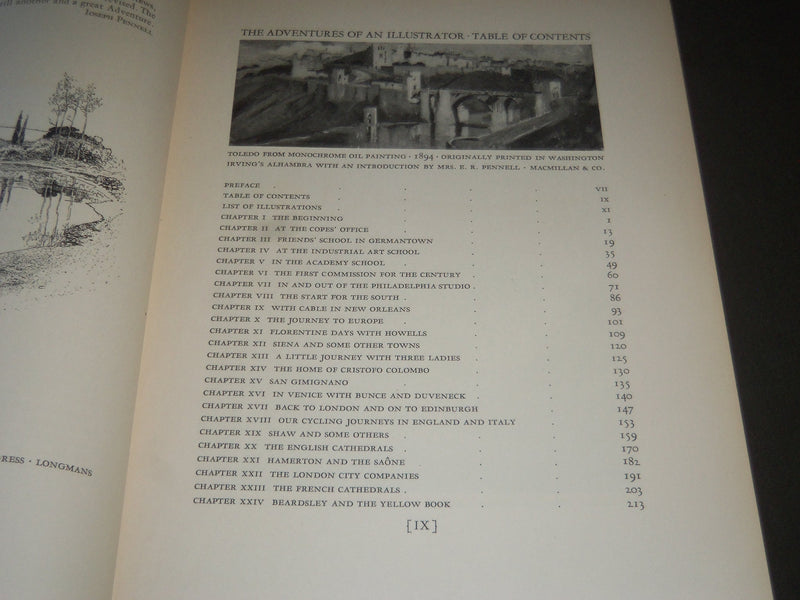 1925 THE ADVENTURES OF AN ILLUSTRATOR BOOK BY JOSEPH PENNELL - KD 3952