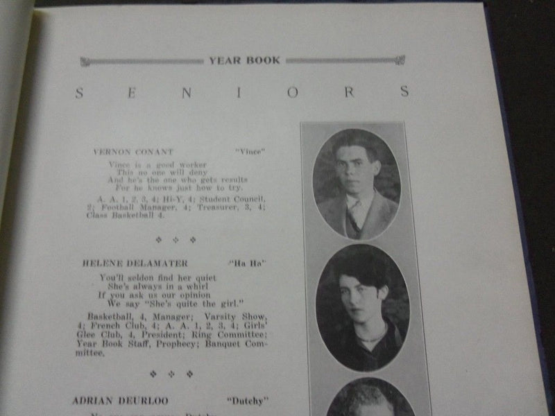 1926 HASBROUCK HEIGHTS HIGH SCHOOL YEARBOOK - SILVER BLUE EDITION NJ - YB 620
