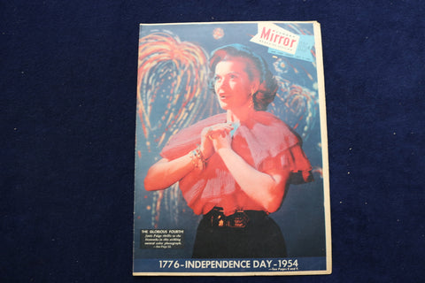 1954 JULY 4 NY MIRROR MAGAZINE - JANIS PAIGE COVER - E 22533