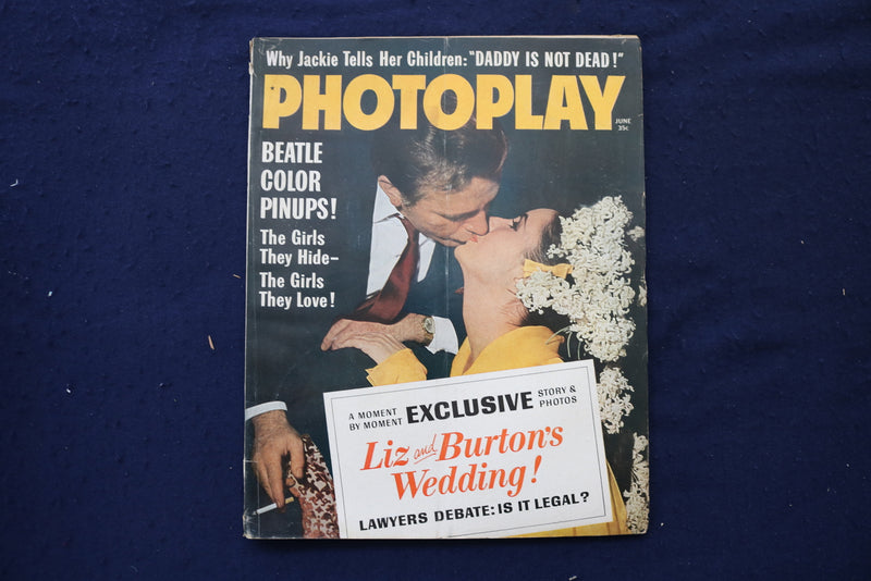 1964 JUNE PHOTOPLAY MAGAZINE - LIZ TAYLOR & RICHARD BURTON COVER - E 18599