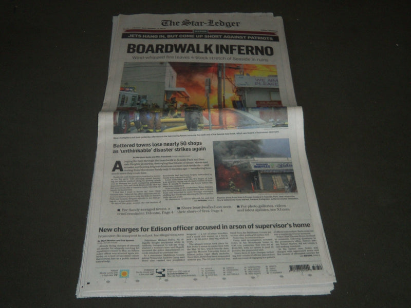 2013 SEPTEMBER 13 THE STAR-LEDGER NEWSPAPER - BOARDWALK INFERNO - NP 2558