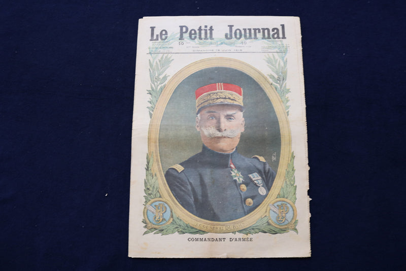 1916 JUN 18 LE PETIT JOURNAL SUPPLEMENT ILLUSTRE MAGAZINE -GEN. DUBOIS - NP 8771