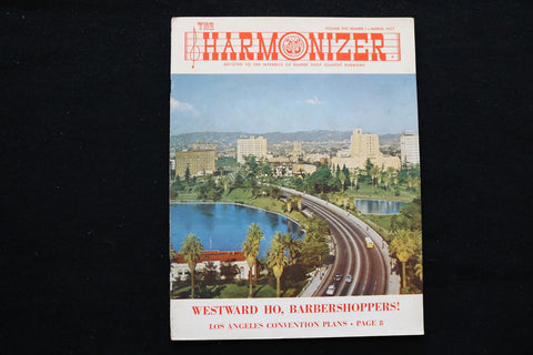 1957 MARCH THE HARMONIZER MAGAZINE - WESTWARD HO! COVER - SP 4925W