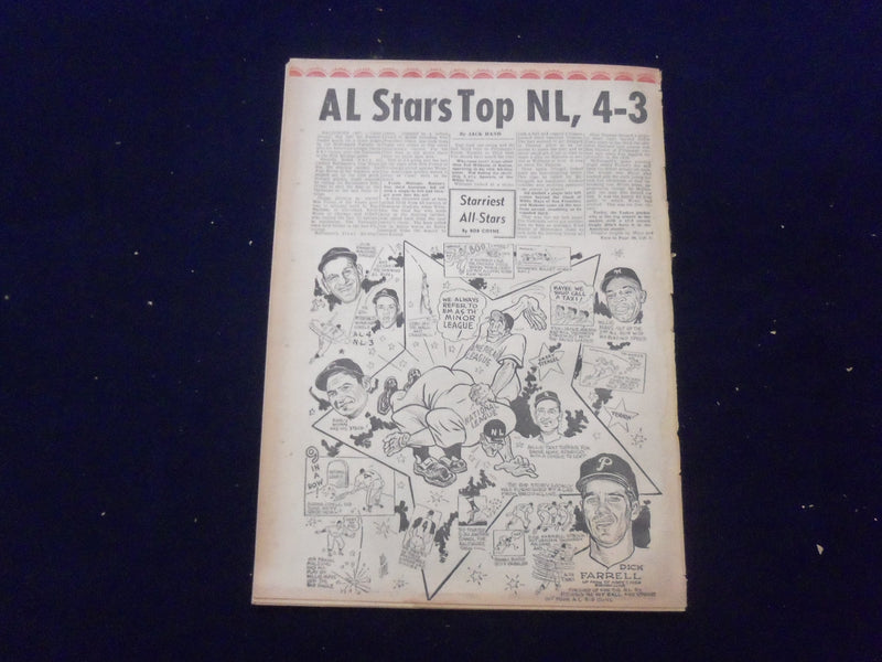 1958 JULY 9 BOSTON DAILY RECORD NEWSPAPER - OLD COLONY TO RUN 2 DAYS - NP 6351