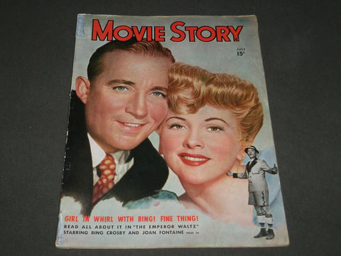1948 JULY MOVIE STORY MAGAZINE - BING CROSBY & JOAN FONTAINE COVER - M 76