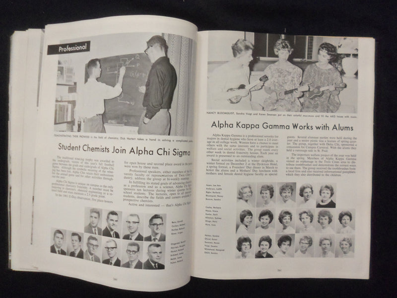 1962 GOPHER UNIVERSITY OF MINNESOTA YEARBOOK - MINNEAPOLIS, MINNESOTA - YB 3301