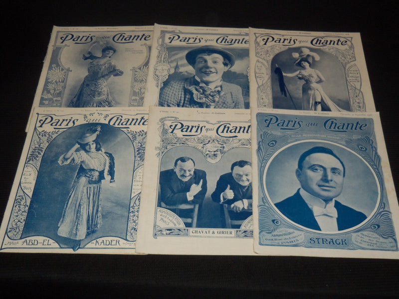1906 PARIS QUI CHANTE REVUE ILLUSTREE MAGAZINE LOT OF 29 ISSUES - O 3442A
