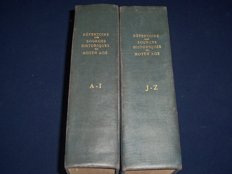 1905 & 1907 REPERTOIRE DES SOURCES HISTORIQUES DU MOYEN AGE LOT OF 2 - KD 2243