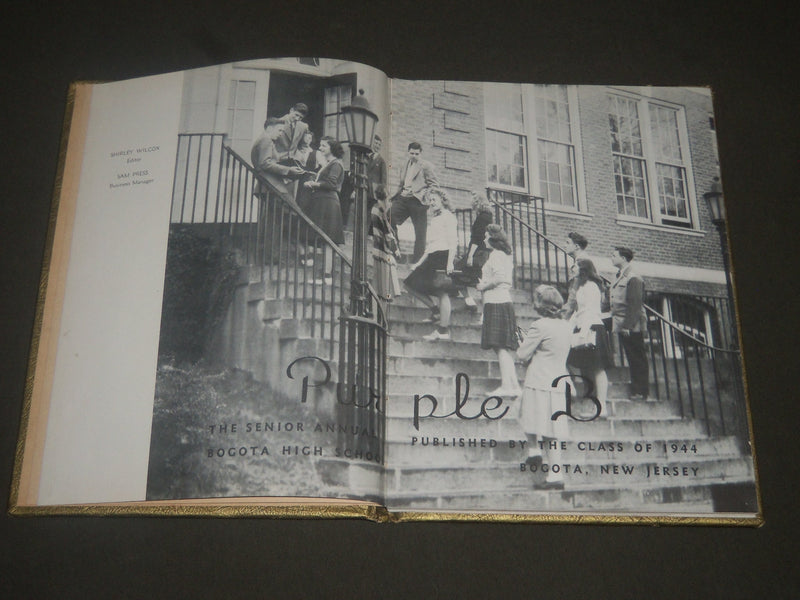 1944 THE PURPLE BOGOTA HIGH SCHOOL YEARBOOK - NEW JERSEY - PHOTOS - YB 958