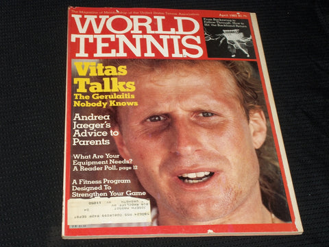 1982 APRIL WORLD TENNIS MAGAZINE - GERULAITIS FRONT COVER - E 2387