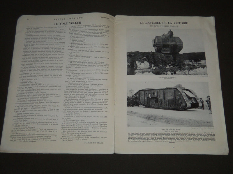 1919 JULY FRANCE - AMERIQUE FRENCH MAGAZINE - CHASSEUR A CHEVAL - ST 5180