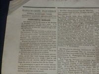 1849 DEC 29 MASSACHUSETTS PLOUGHMAN NEWSPAPER - ZACHARY TAYLOR ADDRESS - NP 5175