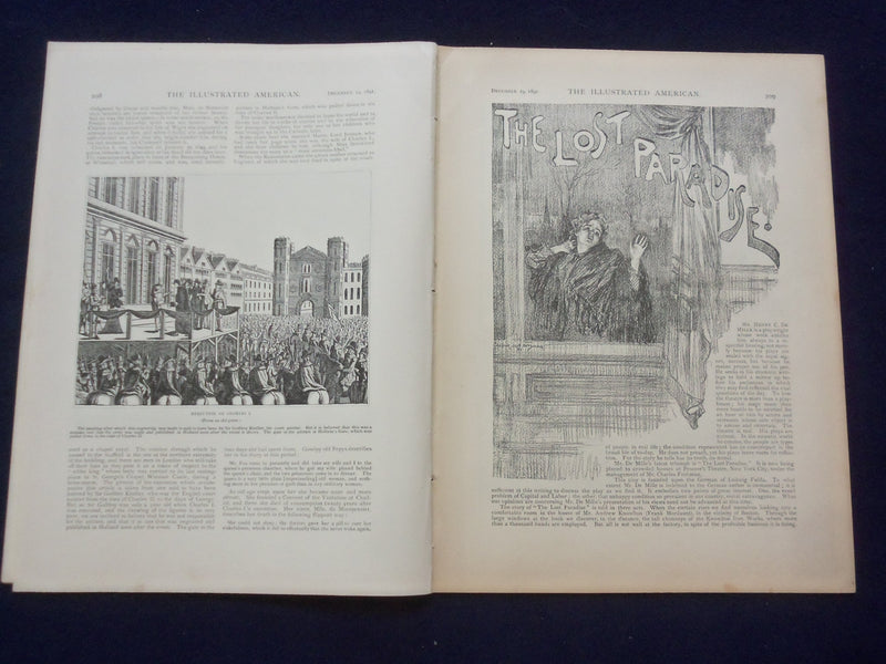 1891 DECEMBER 19 THE ILLUSTRATED AMERICAN MAGAZINE -MISS MATTIE MITCHELI- J 9726