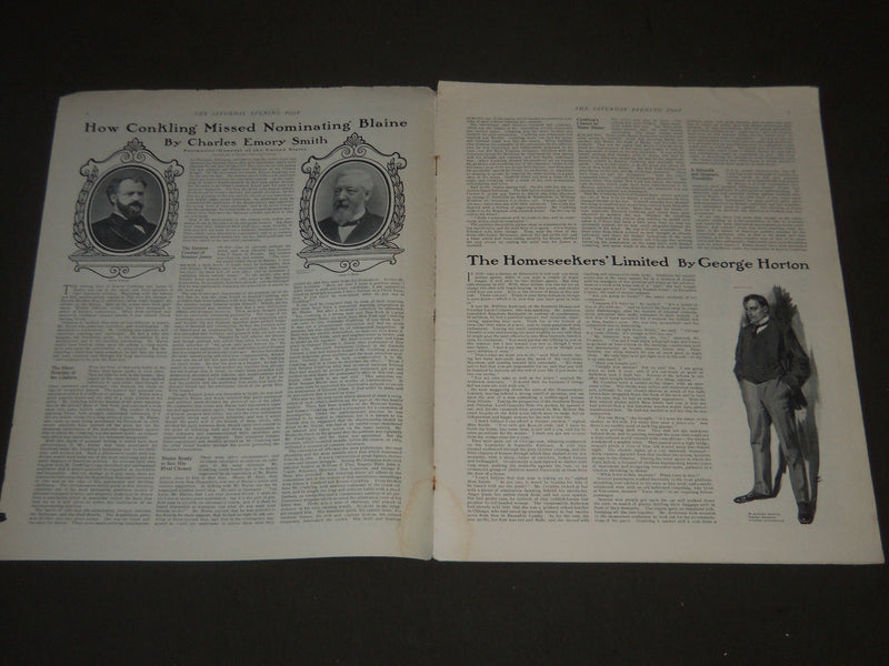 1901 JUNE 8 THE SATURDAY EVENING POST MAGAZINE - ILLUSTRATED COVER - SP 536