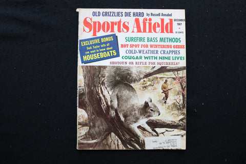 1967 DECEMBER SPORTS AFIELD MAGAZINE - OLD GRIZZLIES DIE HARD COVER - SP 4177J