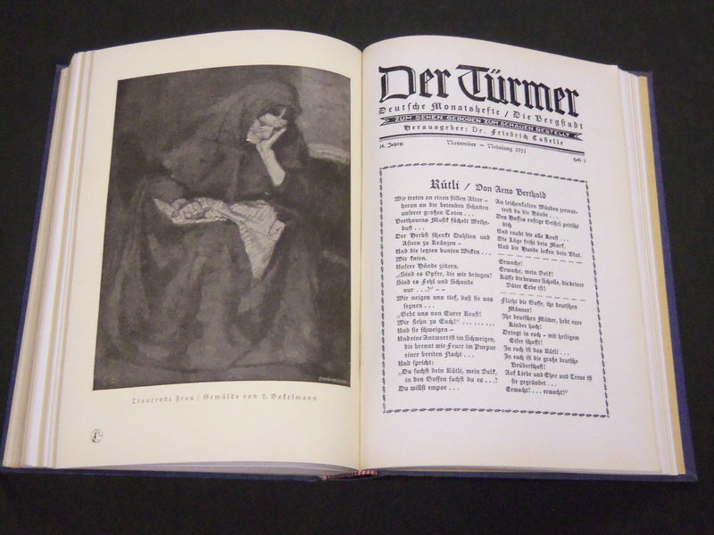 1931-1932 DER TURMER DR. FRIEDRICH CASTELLE VOLUME NO. 2 - 6 ISSSUES - KD 1522F