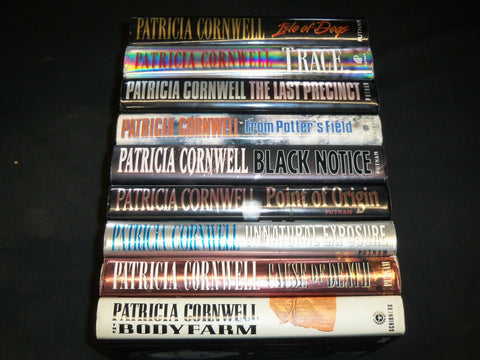 1994-2004 PATRICIA CORNWELL MYSTERY HARDCOVER BOOKS LOT OF 9 - KD 48A