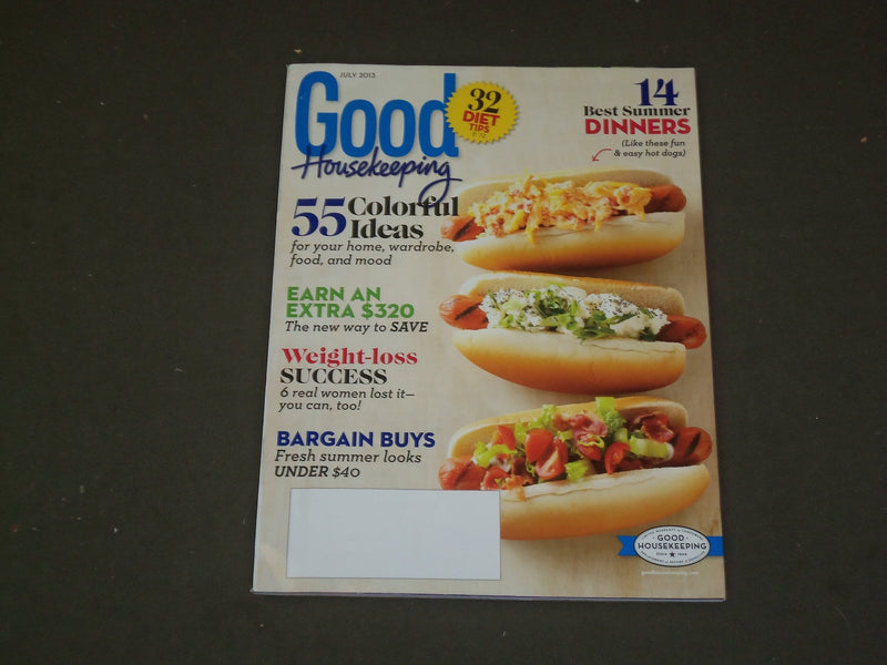 2013 JULY GOOD HOUSEKEEPING MAGAZINE - BEST SUMMER HOT DOG DINNER COVER - B 3946
