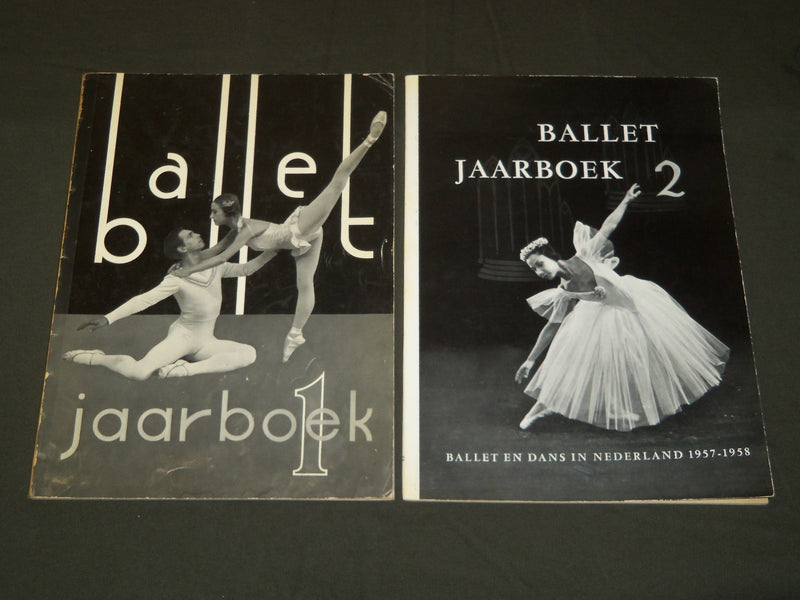 1956-1958 BALLET JAARBOEK 1 & 2 BOOK LOT OF 2 - NICE PHOTOS - DUTCH - J 5138