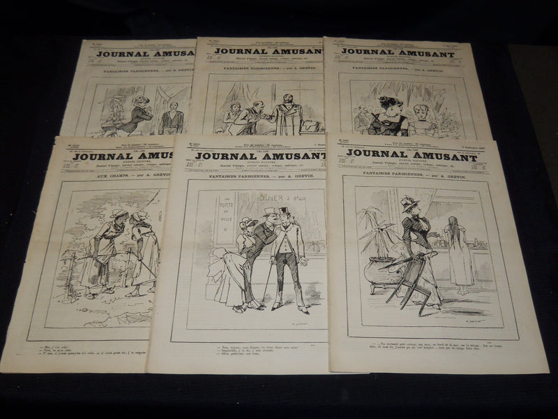1881-1884 JOURNAL AMUSANT ILLUSTRE FRENCH MAGAZINE LOT OF 30 - FASHION - O 3197K