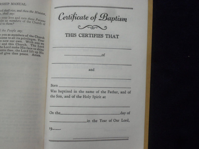 1940 MEMBERSHIP MANUAL OF THE METHODIS CHURCH SOFTCOVER BOOK BY LESEMANN- J 9651