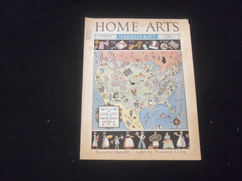 1938 OCTOBER HOME ARTS NEEDLECRAFT MAGAZINE-LIGHT FOR PLEASENTER LIVING- SP 886J