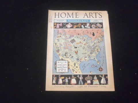1938 OCTOBER HOME ARTS NEEDLECRAFT MAGAZINE-LIGHT FOR PLEASENTER LIVING- SP 886J