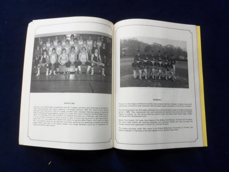 1984-1985 CRESSKILL HIGH SCHOOL COUGAR ALL SPORTS PROGRAM PROGRAM - J 8453