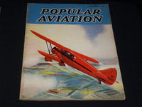 1936 OCTOBER POPULAR AVIATION MAGAZINE - WACO CUSTOM CABIN FRONT COVER - E 5352