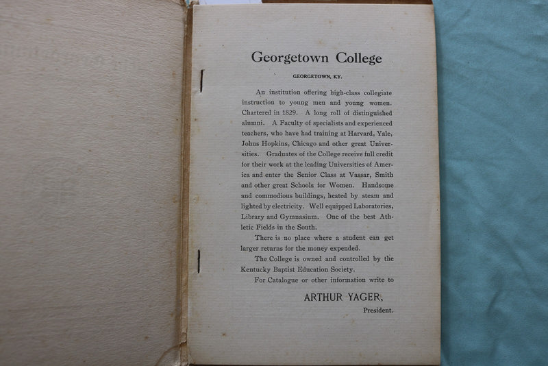 1911 APRIL THE GEORGETONIAN - GEORGETOWN COLLEGE - KENTUCKY - SOFTCOVER - K 3293
