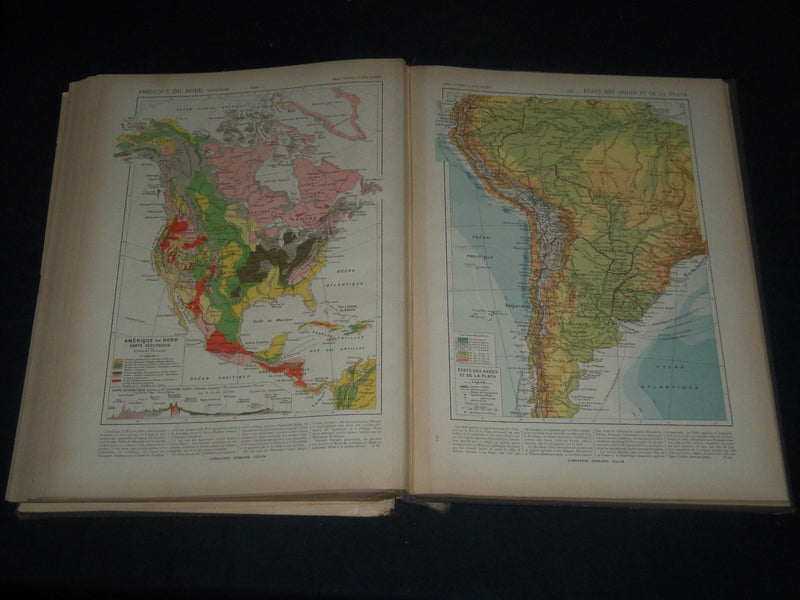 1933 HISTOIRE ET GEOGRAPHIE ATLAS GENERAL VIDAL LABLACHE PARIS FRANCE - KD 3027