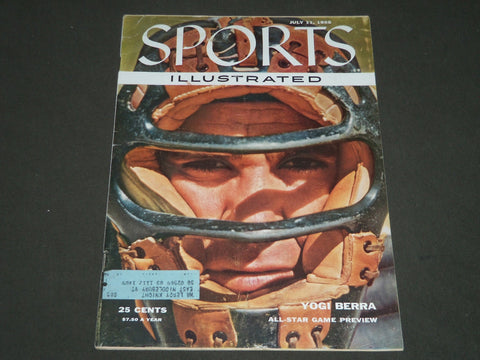 1955 JULY 11 SPORTS ILLUSTRATED MAGAZINE - YOGI BERRA COVER - PHOTOS - ST 4793