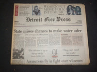 1995 JAN 27 DETROIT FREE PRESS NEWSPAPER-O.J. SIMPSON TRIAL ACCUSATIONS- NP 7668