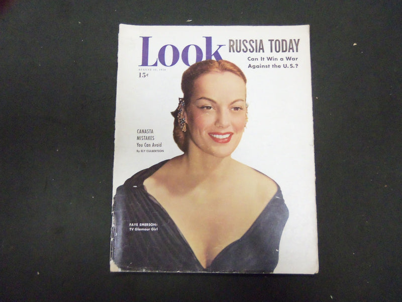 1950 AUGUST 15 LOOK MAGAZINE - FAYE EMERSON- GREAT COVER, PHOTOS & ADS - ST 2859