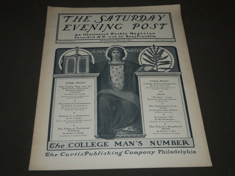 1901 JUNE 22 THE SATURDAY EVENING POST MAGAZINE - ILLUSTRATED COVER - SP 538