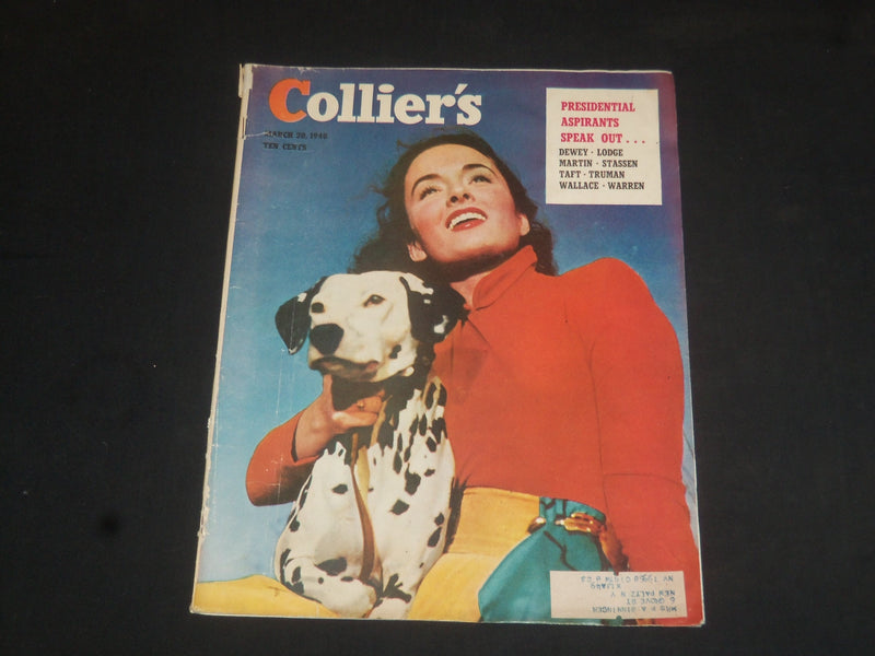 1948 MARCH 20 COLLIER'S MAGAZINE - COCA-COLA AD ON BACK COVER - SP 7847