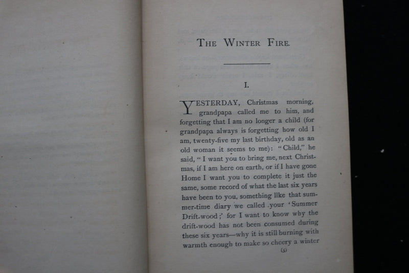 1874 THE WINTER FIRE HARDCOVER BOOK BY ROSE PORTER - KD 9468