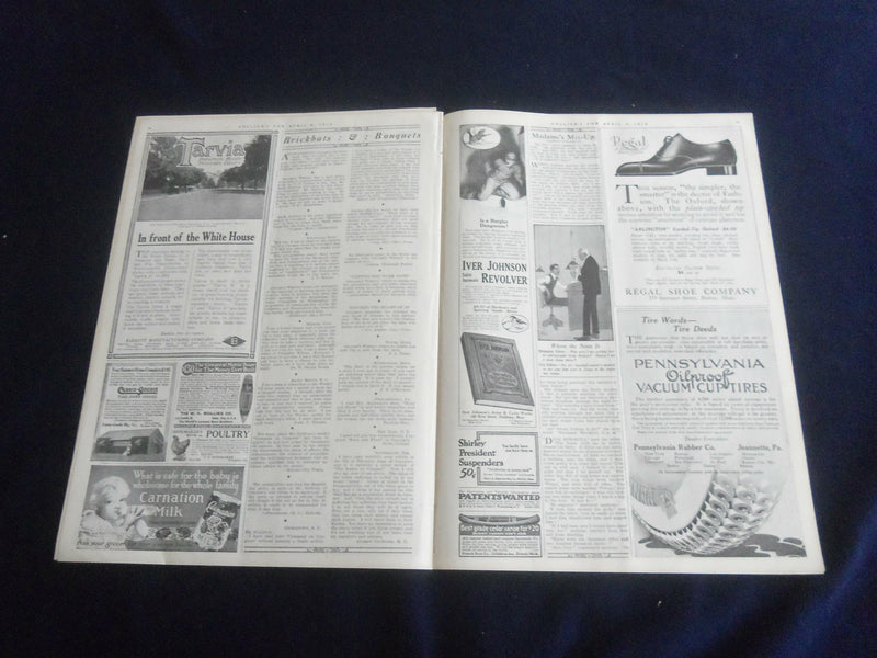 1914 APRIL 4 COLLIER'S MAGAZINE - THE PAINTED SCENE - APRIL FOOL - ST 7094
