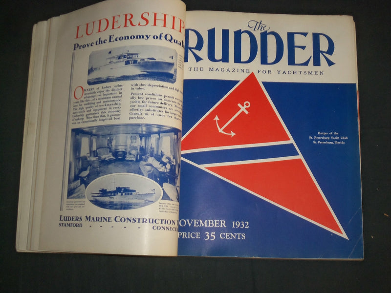 1932 THE RUDDER MAGAZINE - LOT OF 9 DIFFERENT ISSUES - O 3190