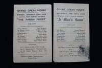 1919 JANUARY 11 & 12 GRAND OPERA HOUSE PROGRAMS - LOT OF 2 - K 1873