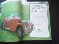 1984 FAMOUS MARQUES OF BRITAIN HARDCOVER BOOK BY JONATHAN WOOD - R 737B