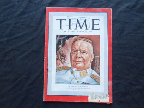 1942 JANUARY 26 TIME MAGAZINE - MAJOR GENERAL POORTEN - T 799