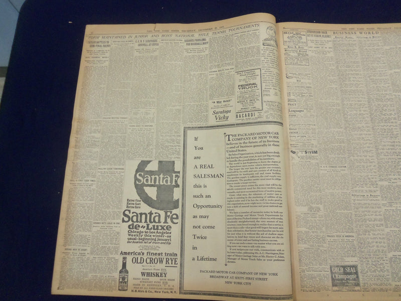 1917 DECEMBER 27 NEW YORK TIMES - WILSON TAKES OVER RAILROADS - NT 8265