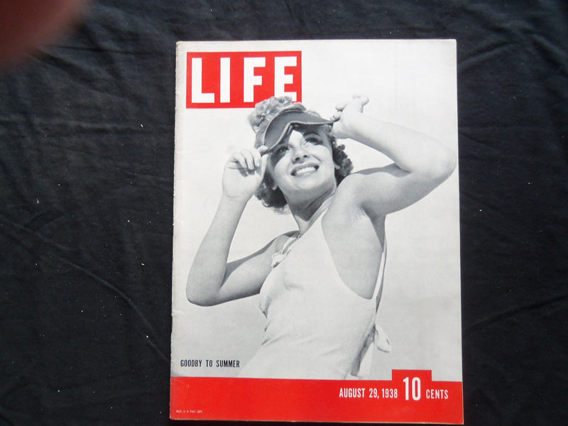 1938 AUGUST 29 LIFE MAGAZINE - GOODBY TO SUMMER - L 93
